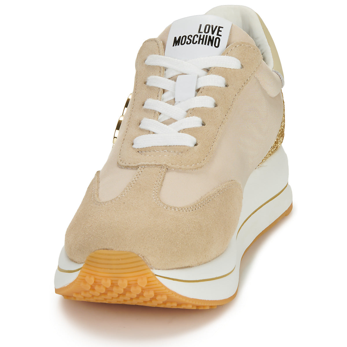 Sneakers basse Donna Love Moschino  DAILY RUNNING  Beige