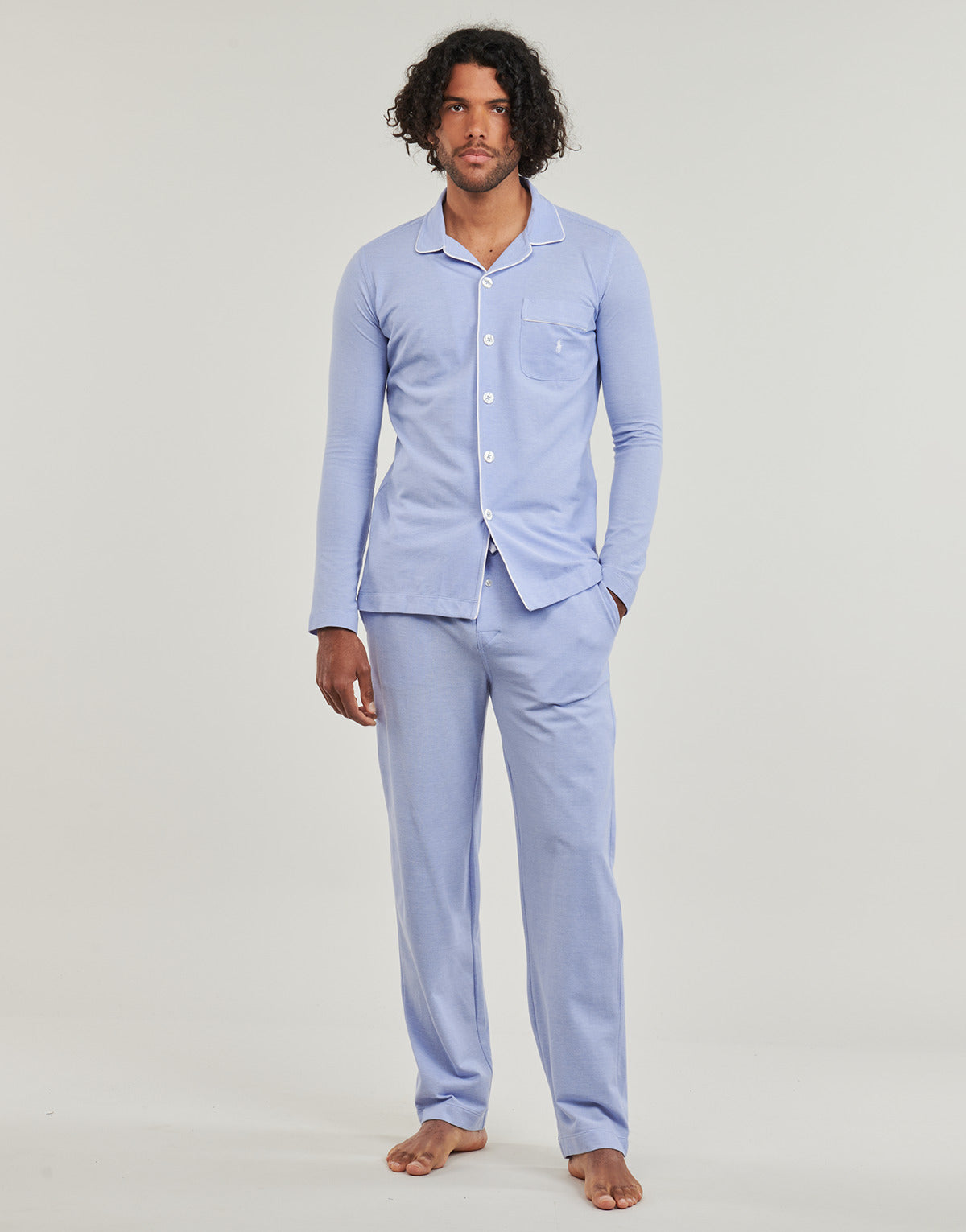 Pigiami / Camicia da notte Uomo Polo Ralph Lauren  L / S PJ SET-SLEEP-SET  Blu