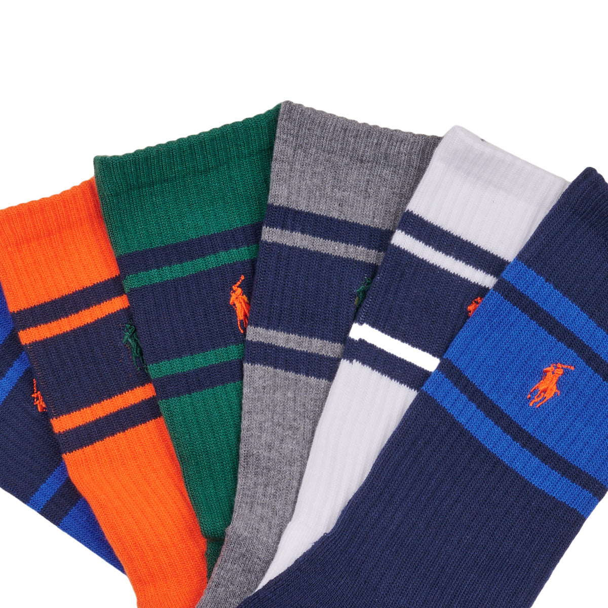 Calze sportive Uomo Polo Ralph Lauren  6 PACK SPORT CREW-STRIPES-CREW SOCK-6 PACK  Multicolore