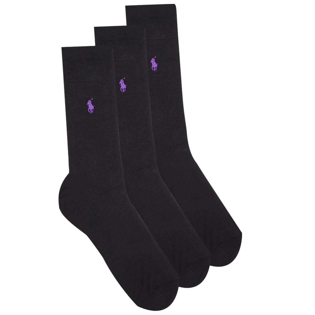 Calzini Donna Polo Ralph Lauren  ASX91-MERCERIZED-SOCKS-3 PACK  Nero