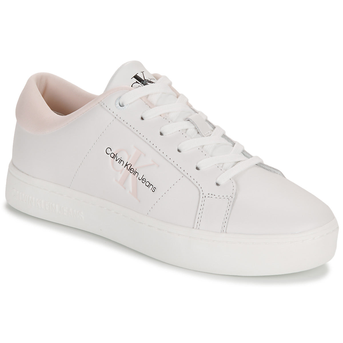 Sneakers basse Donna Calvin Klein Jeans  CLASSIC CUPSOLE LOWLACEUP LTH  Bianco