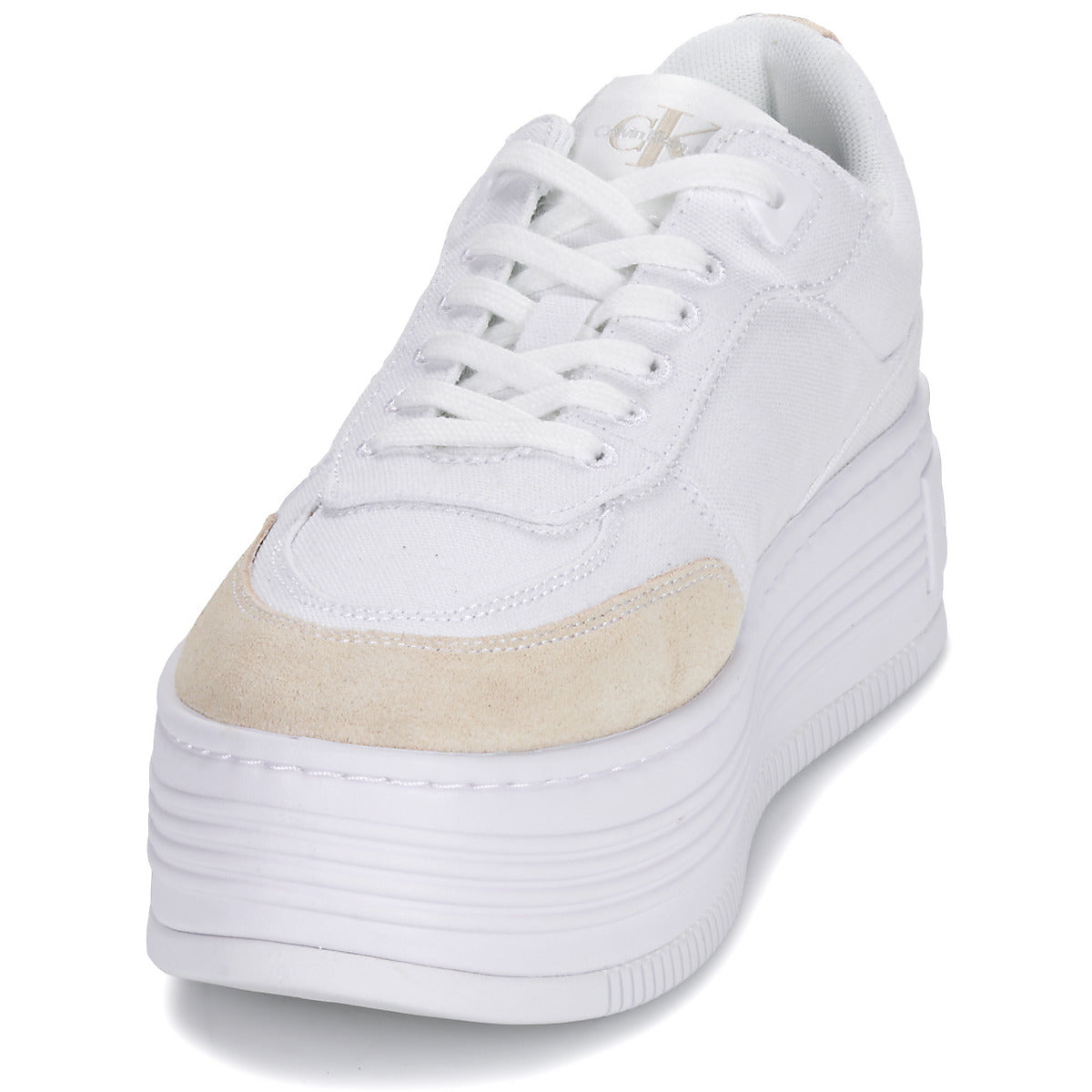 Sneakers basse Donna Calvin Klein Jeans  BOLD PLATF LOW LACE MIX ML BTW  Bianco