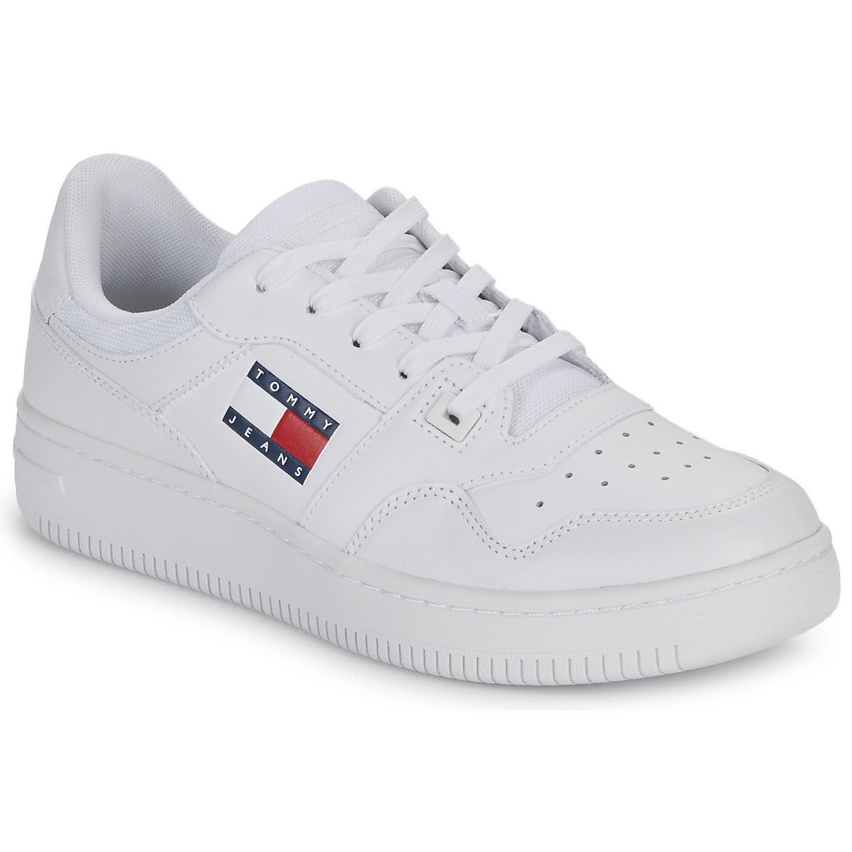 Sneakers basse Donna Tommy Jeans  TJW RETRO BASKET ESS  Bianco