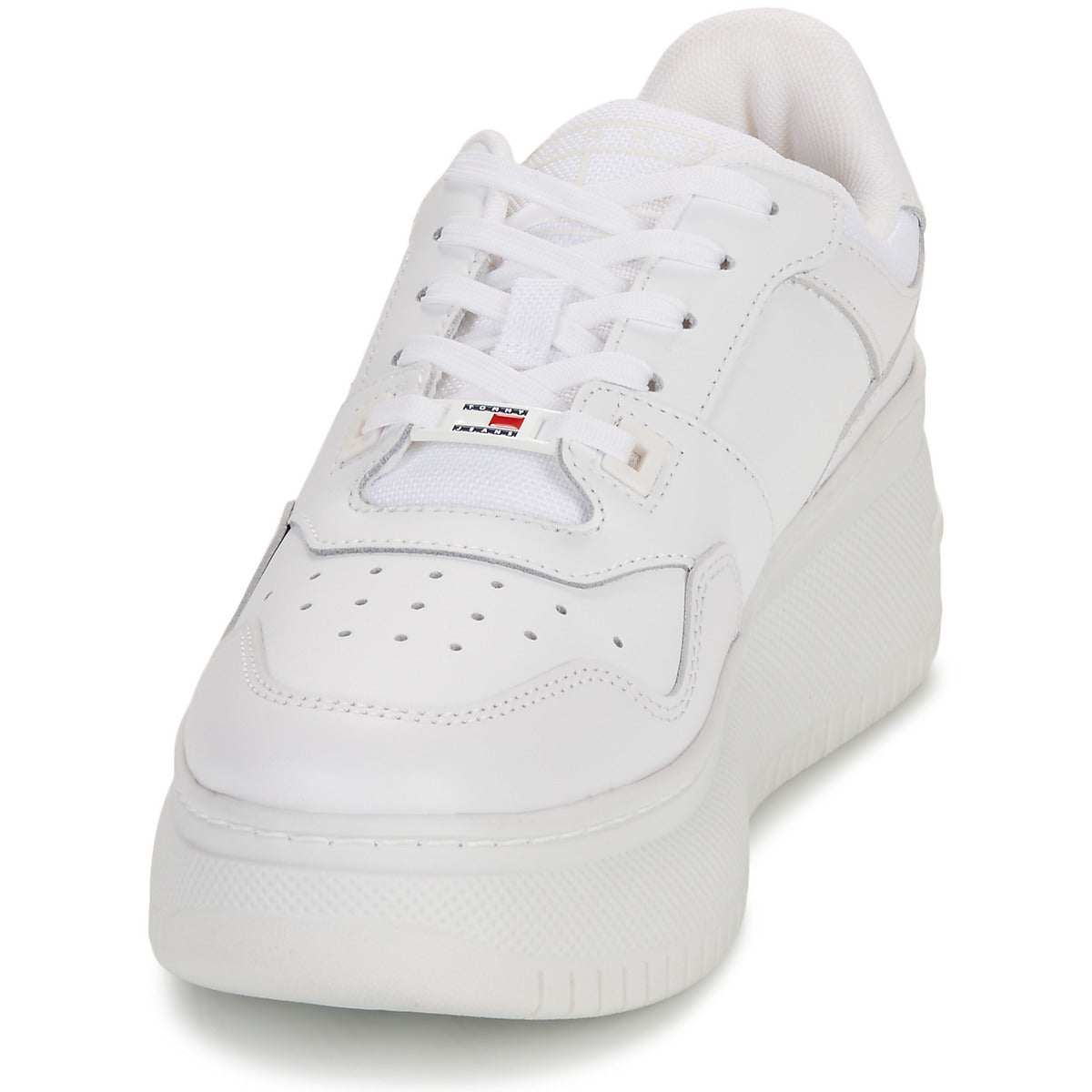 Sneakers basse Donna Tommy Jeans  TJW RETRO BASKET FLATFORM ESS  Bianco