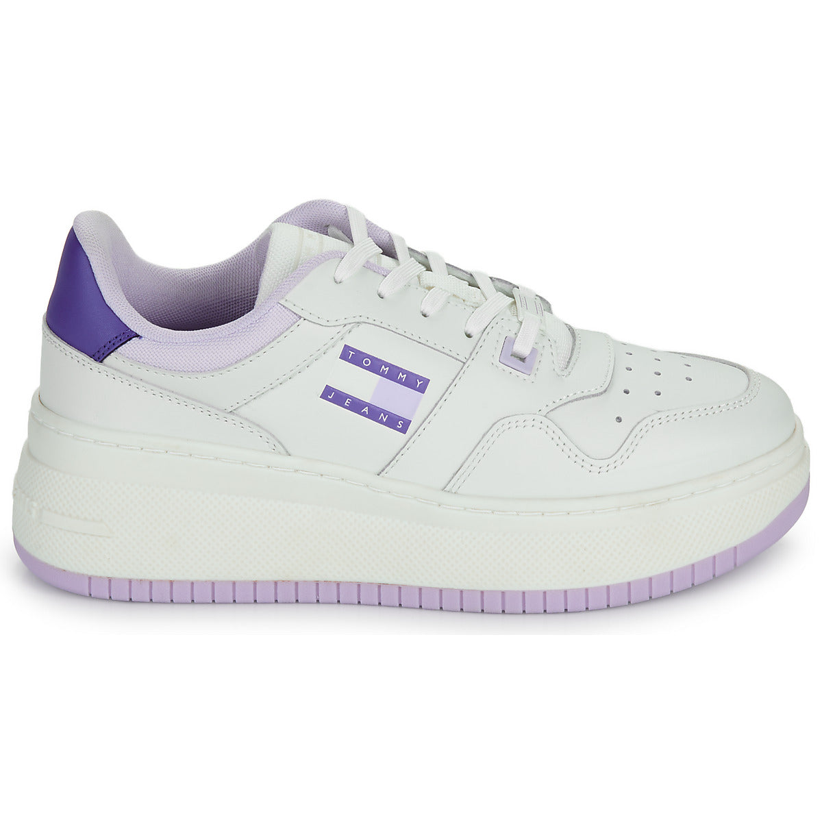 Sneakers basse Donna Tommy Jeans  TJW RETRO BASKET FLATFORM ESS  Bianco