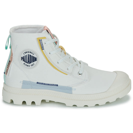 Sneakers alte Donna Palladium PAMPA UNDERLAYER Bianco