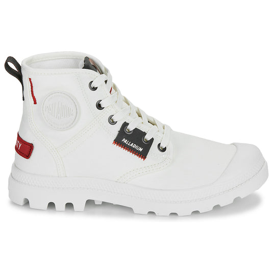 Sneakers alte Donna Palladium  PAMPA HI PATCH  Bianco