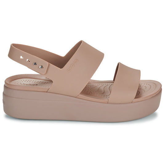 Sandali Donna Crocs Brooklyn Low Wedge Beige