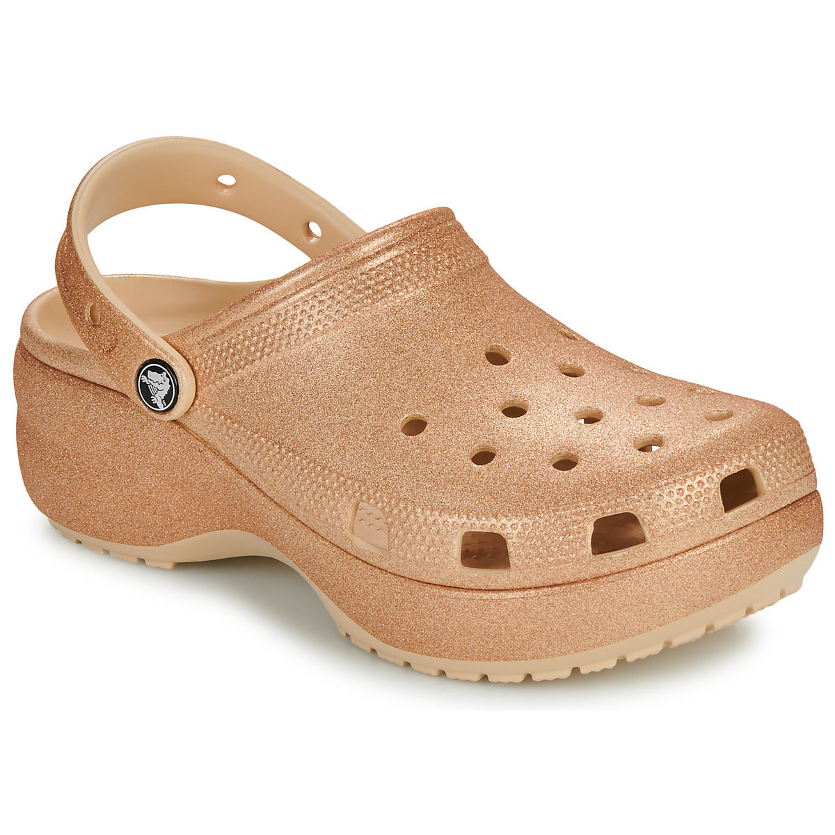 Scarpe Donna Crocs  Classic Platform Glitter ClogW  Beige