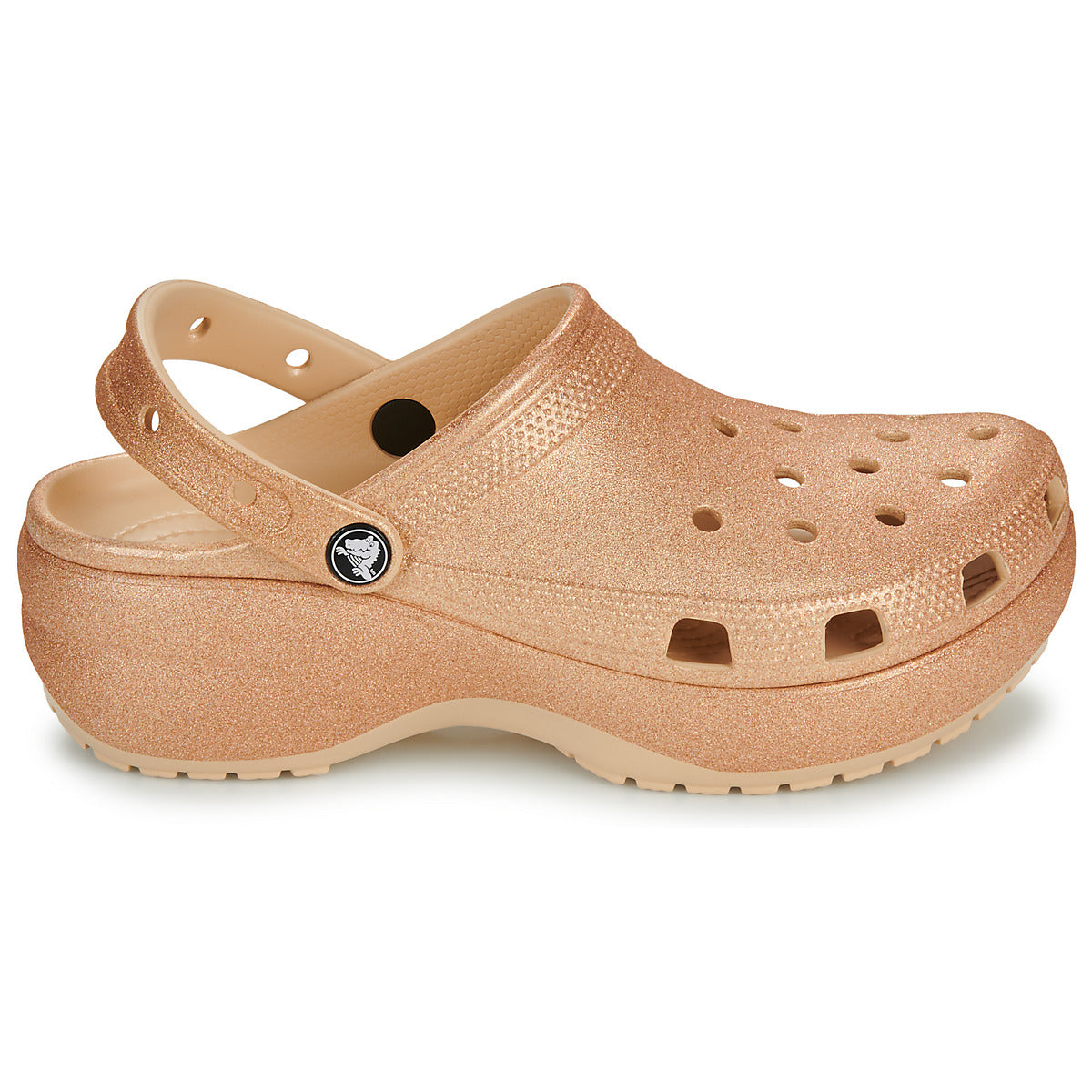 Scarpe Donna Crocs  Classic Platform Glitter ClogW  Beige