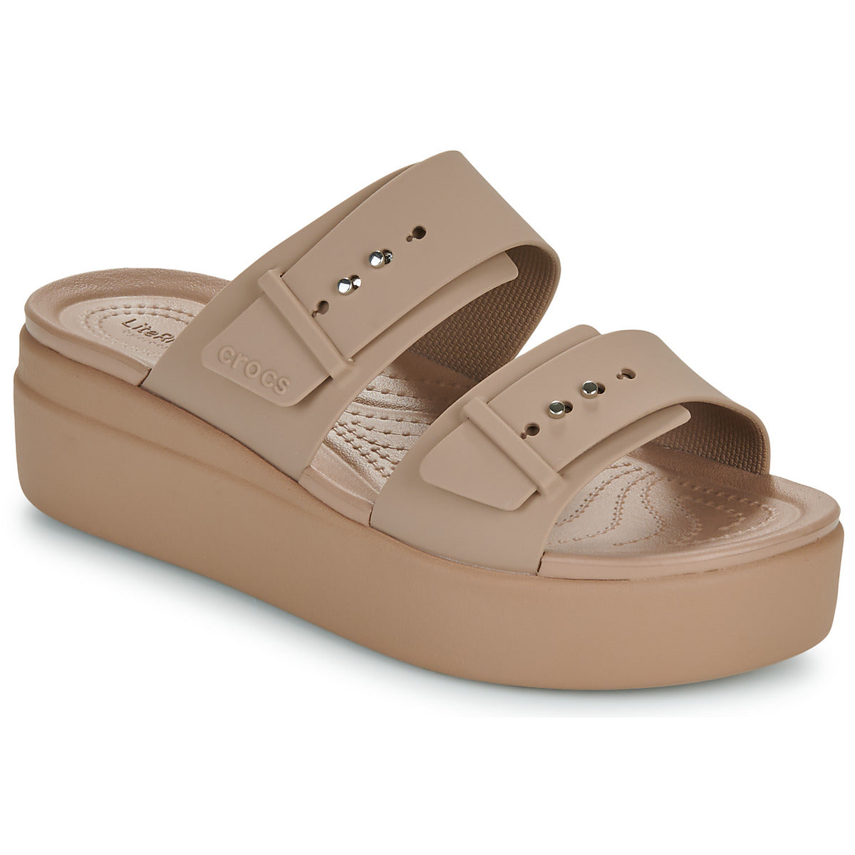 Scarpe Donna Crocs  Brooklyn Buckle LowWdg  Beige