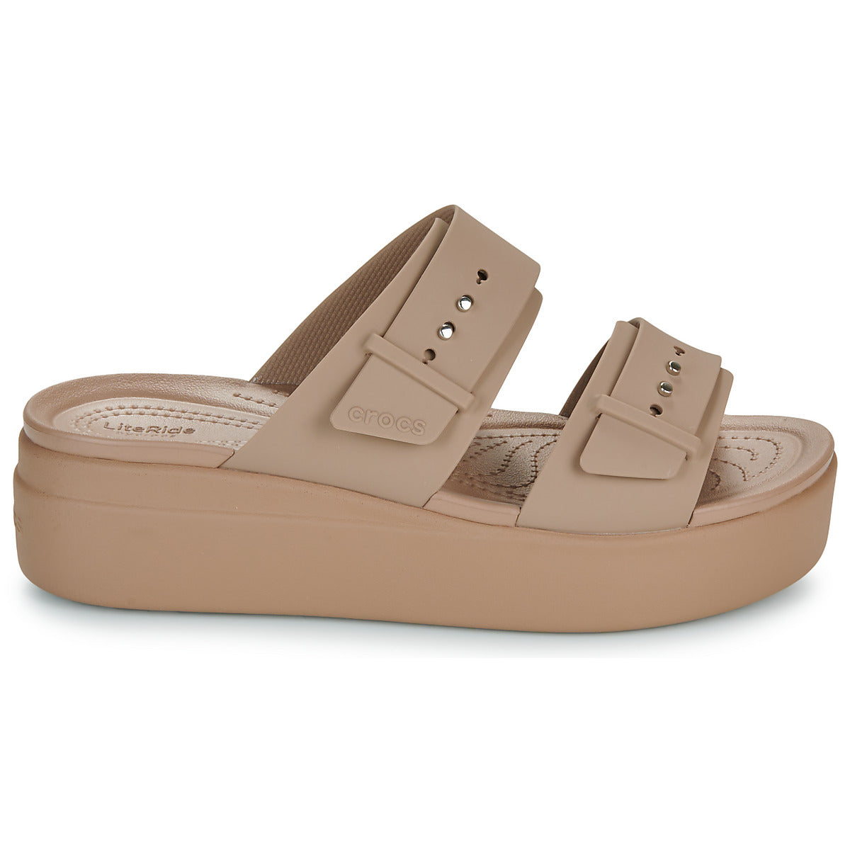 Scarpe Donna Crocs  Brooklyn Buckle LowWdg  Beige