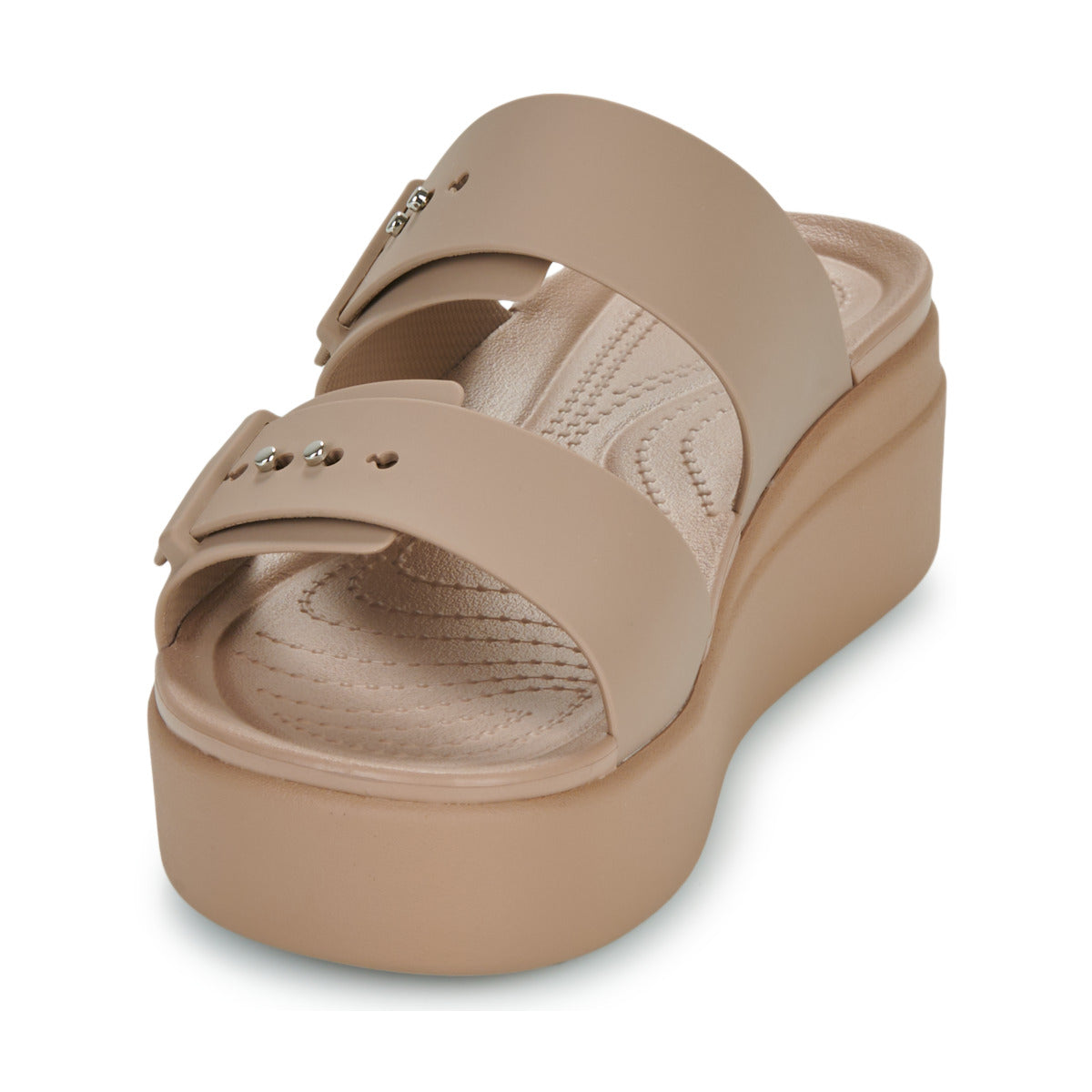 Scarpe Donna Crocs  Brooklyn Buckle LowWdg  Beige