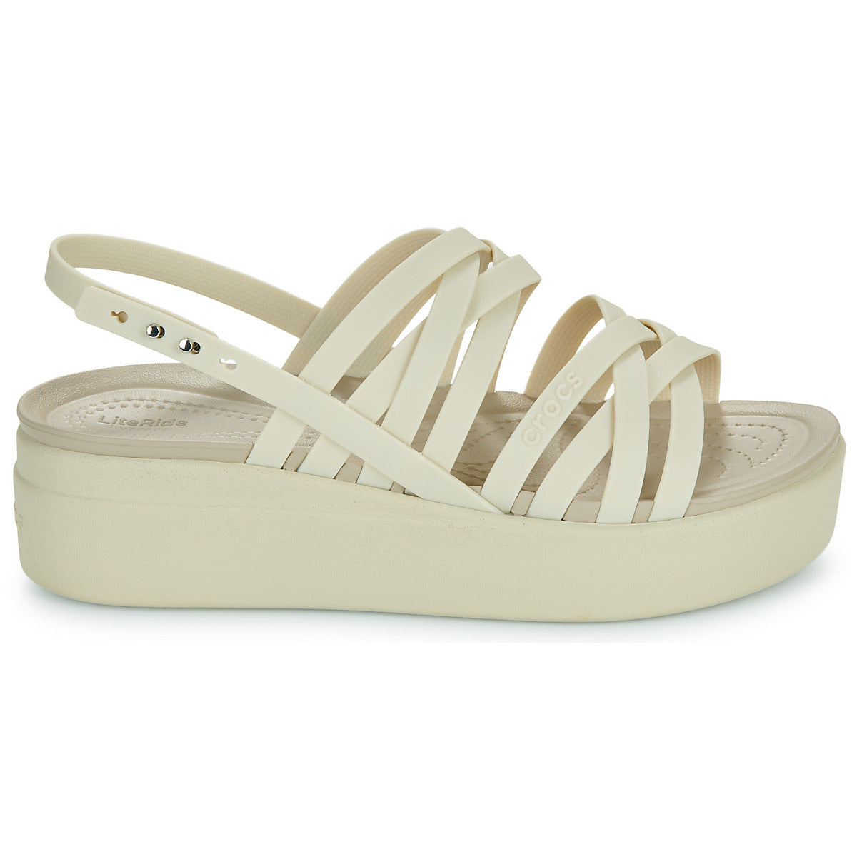 Sandali Donna Crocs  Brooklyn Strappy LowWdg  Beige