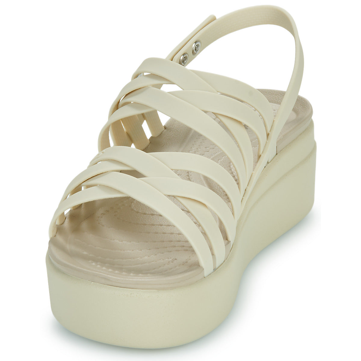 Sandali Donna Crocs  Brooklyn Strappy LowWdg  Beige