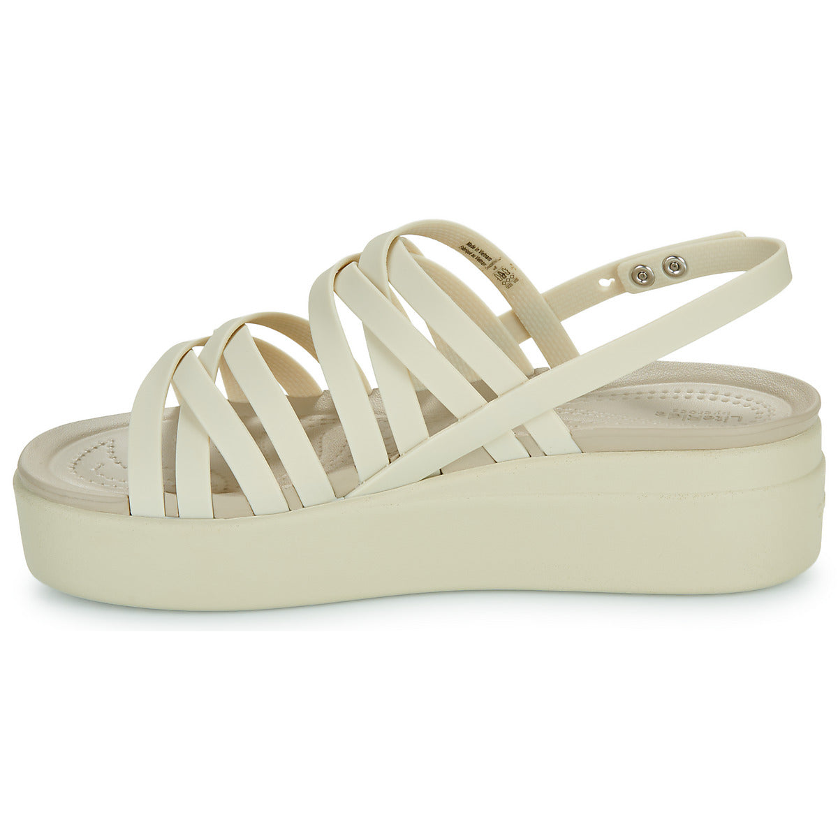 Sandali Donna Crocs  Brooklyn Strappy LowWdg  Beige