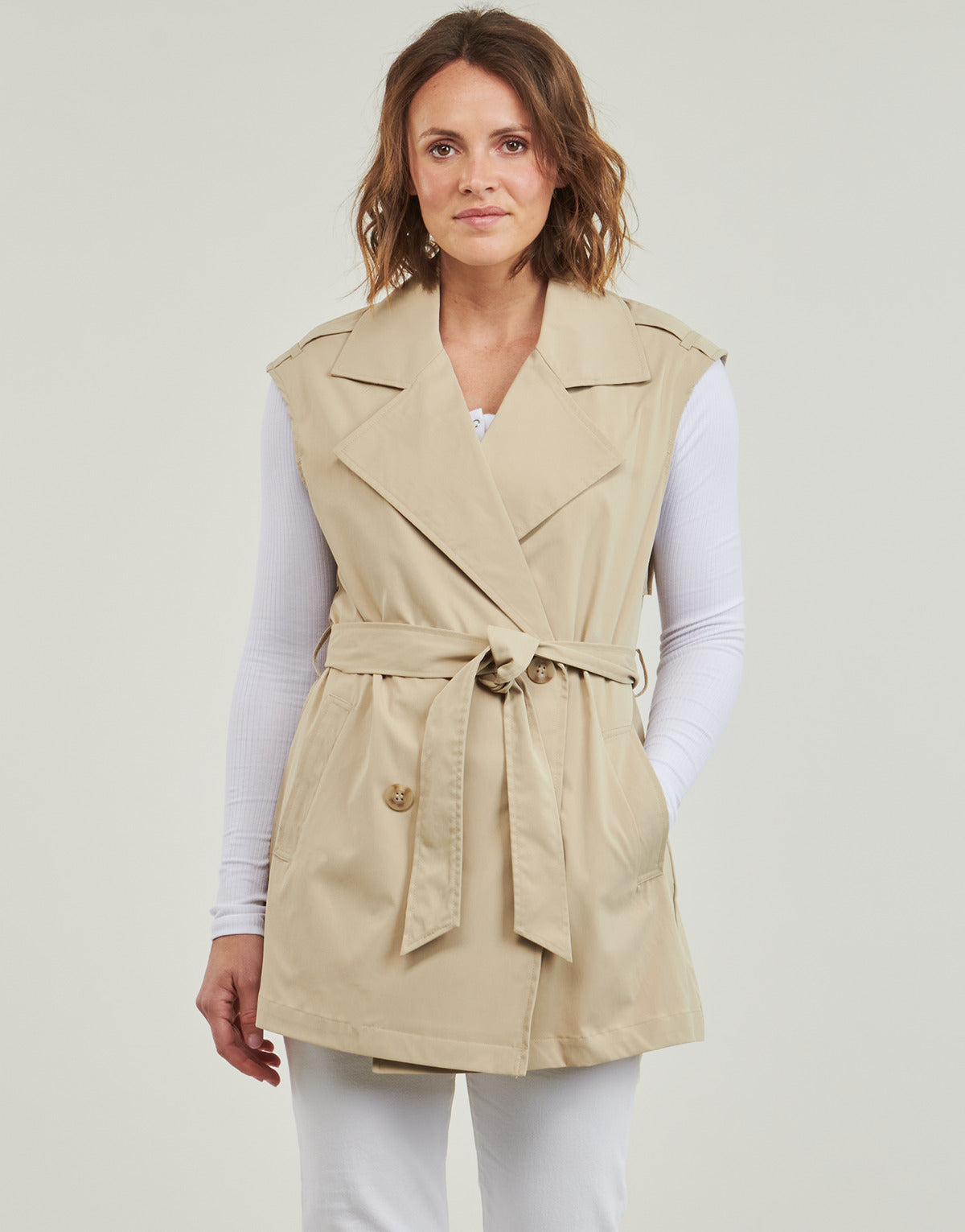 Trench Donna Only  ONLORCHID  Beige