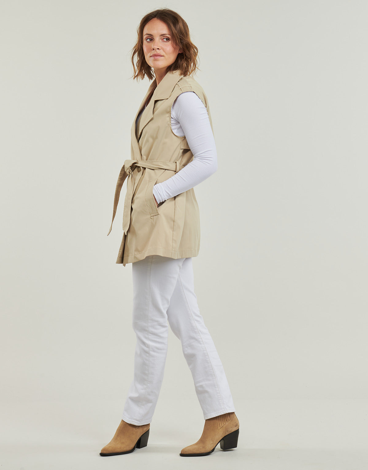 Trench Donna Only  ONLORCHID  Beige