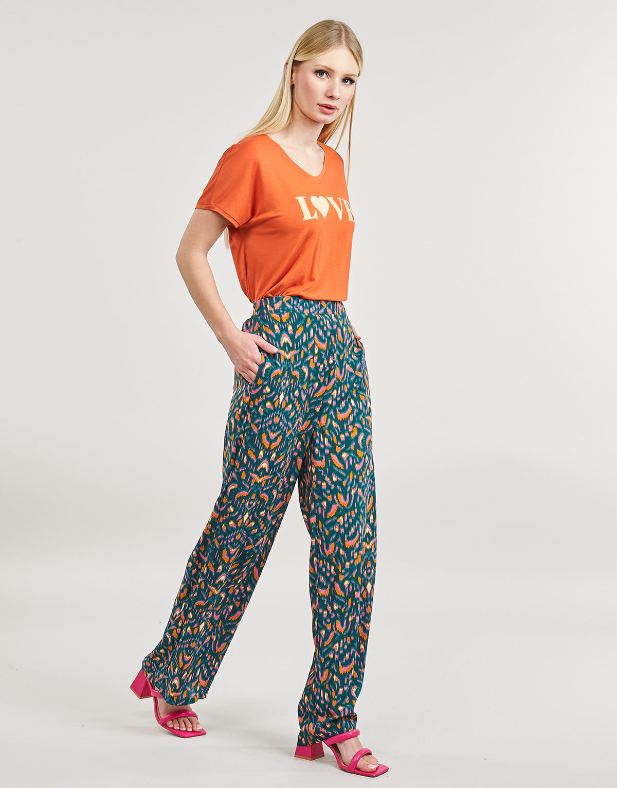 Pantaloni morbidi / Pantaloni alla zuava Donna Only  ONLALMA   Multicolore