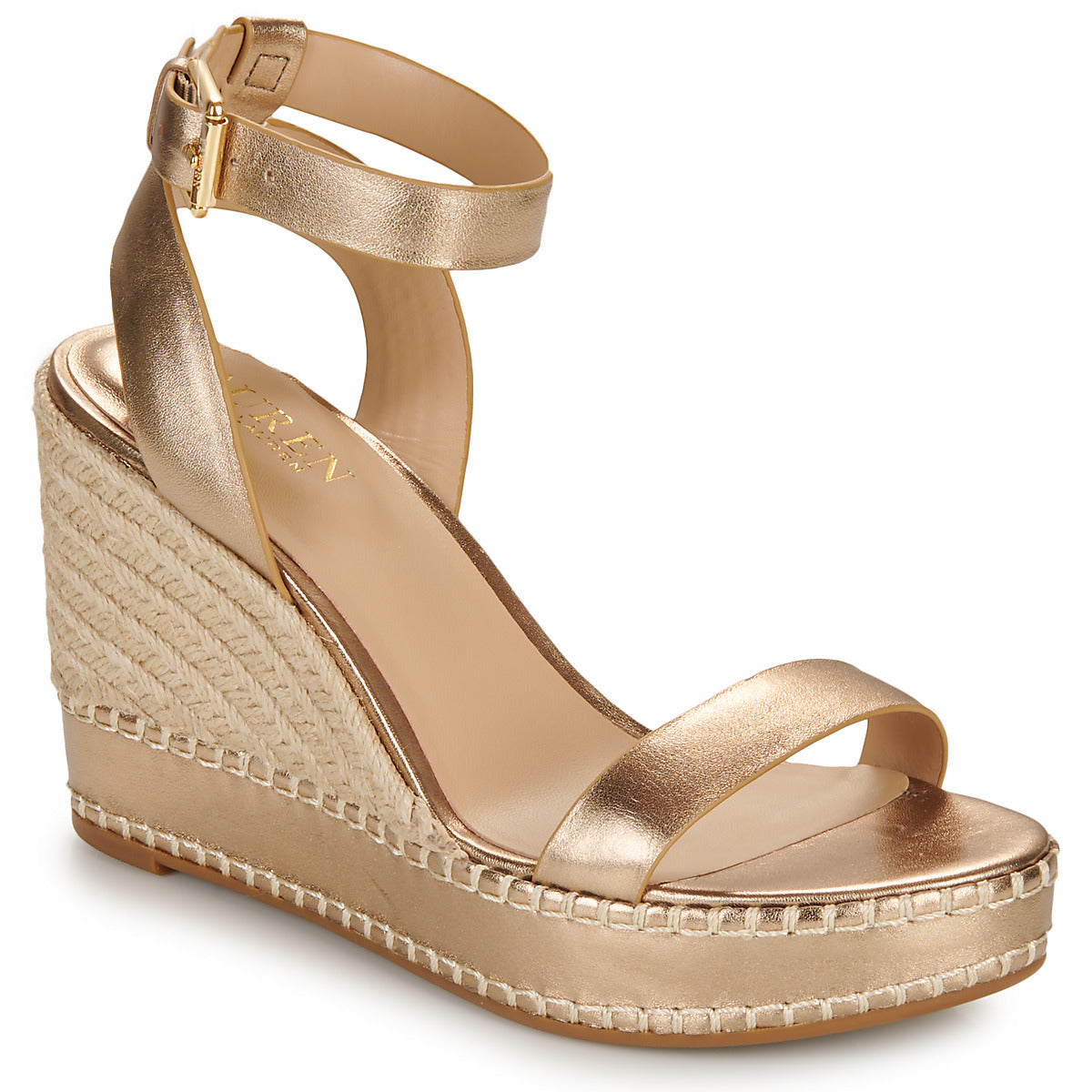 Sandali Donna Lauren Ralph Lauren  HILARIE-ESPADRILLES-WEDGE  Oro