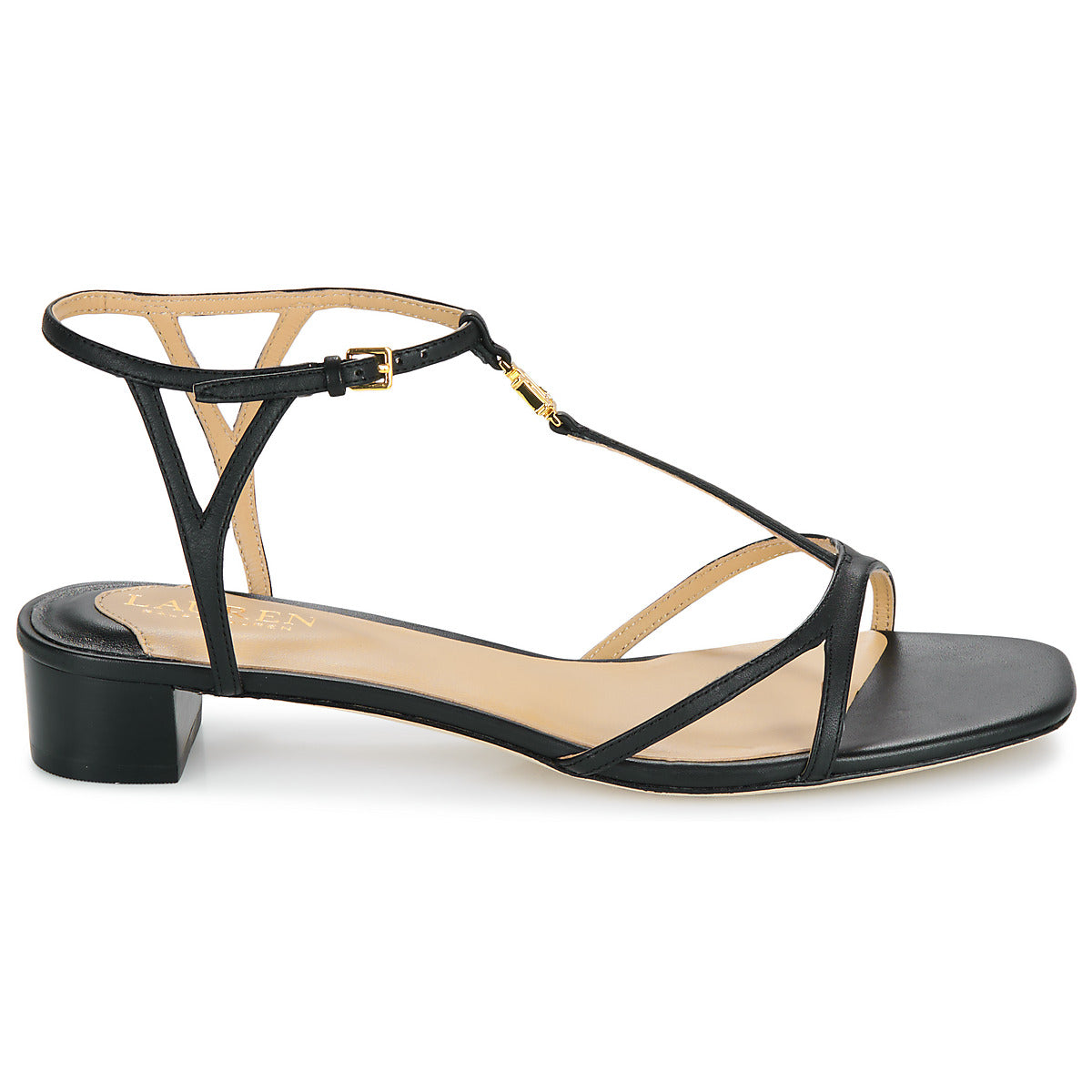 Sandali Donna Lauren Ralph Lauren  FALLON-SANDALS-FLAT SANDAL  Nero