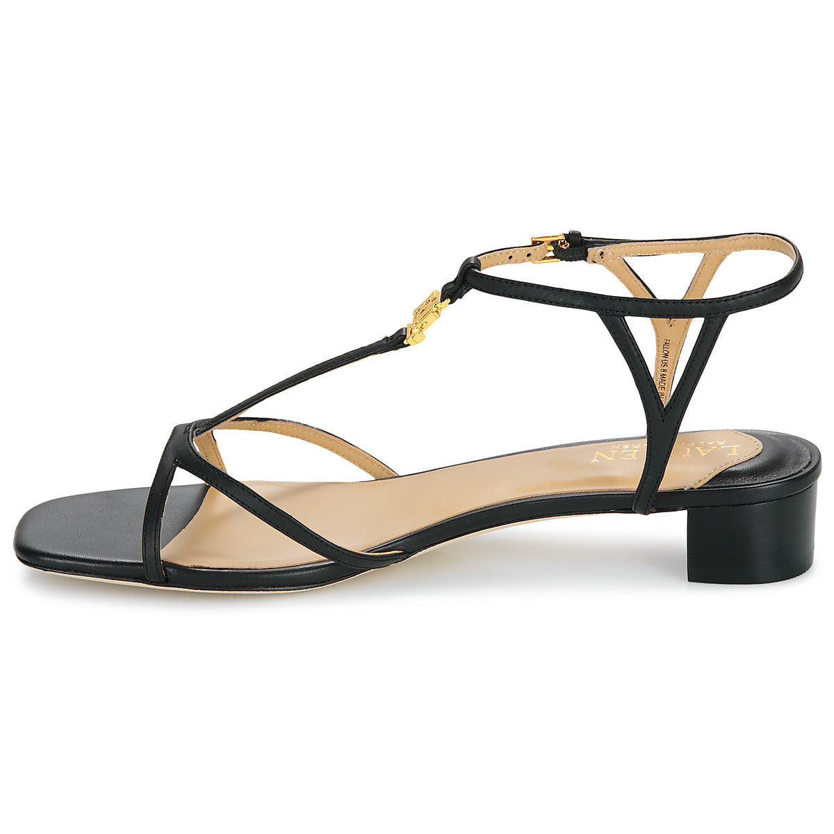 Sandali Donna Lauren Ralph Lauren  FALLON-SANDALS-FLAT SANDAL  Nero