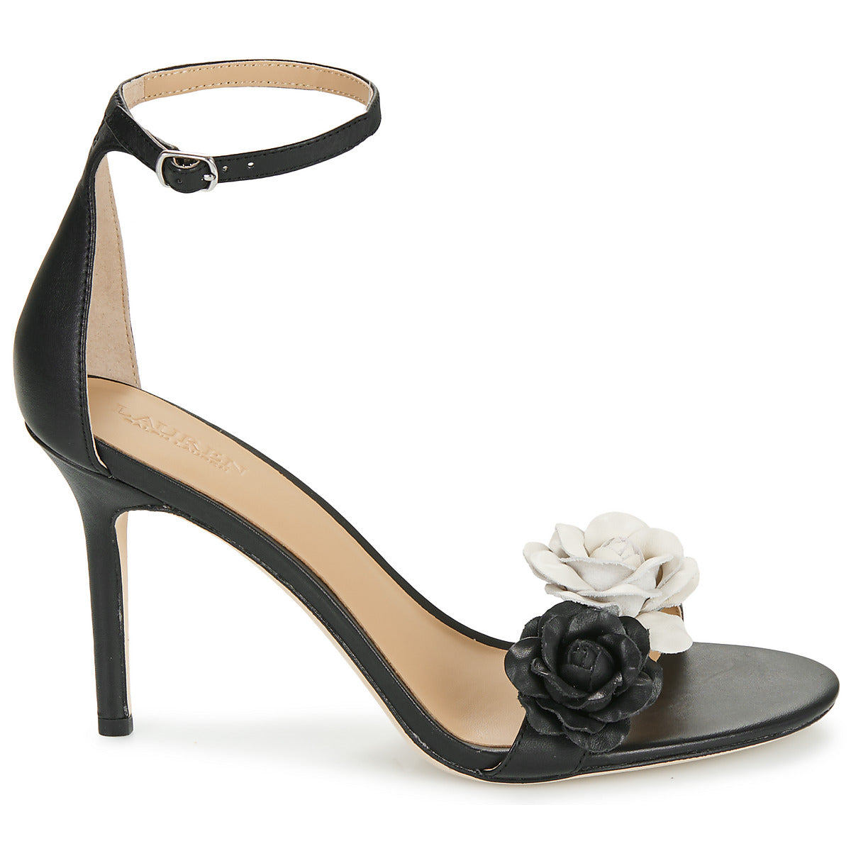 Sandali Donna Lauren Ralph Lauren  ALLIE FLOWER-SANDALS-HEEL SANDAL  Nero