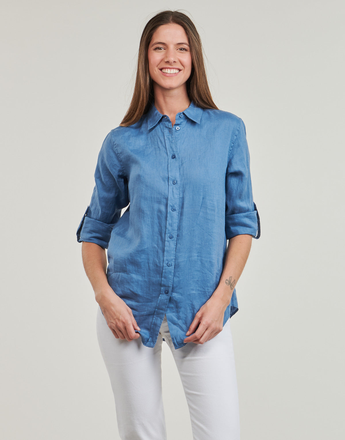 Camicia Donna Lauren Ralph Lauren  KARRIE-LONG SLEEVE-SHIRT  Blu