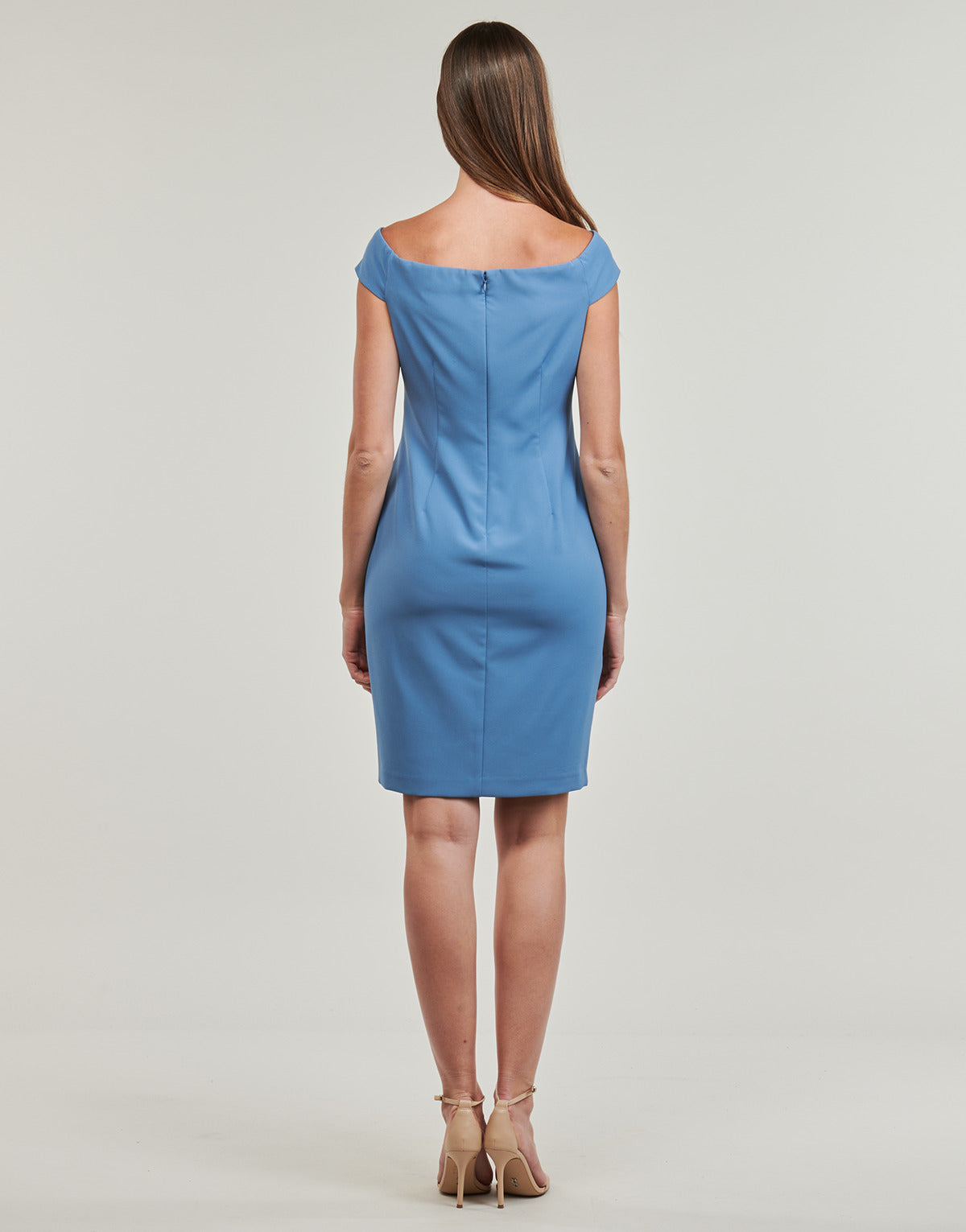 Abito corto Donna Lauren Ralph Lauren  SARAN SHORT-SHORT SLEEVE-COCKTAIL DRESS  Blu