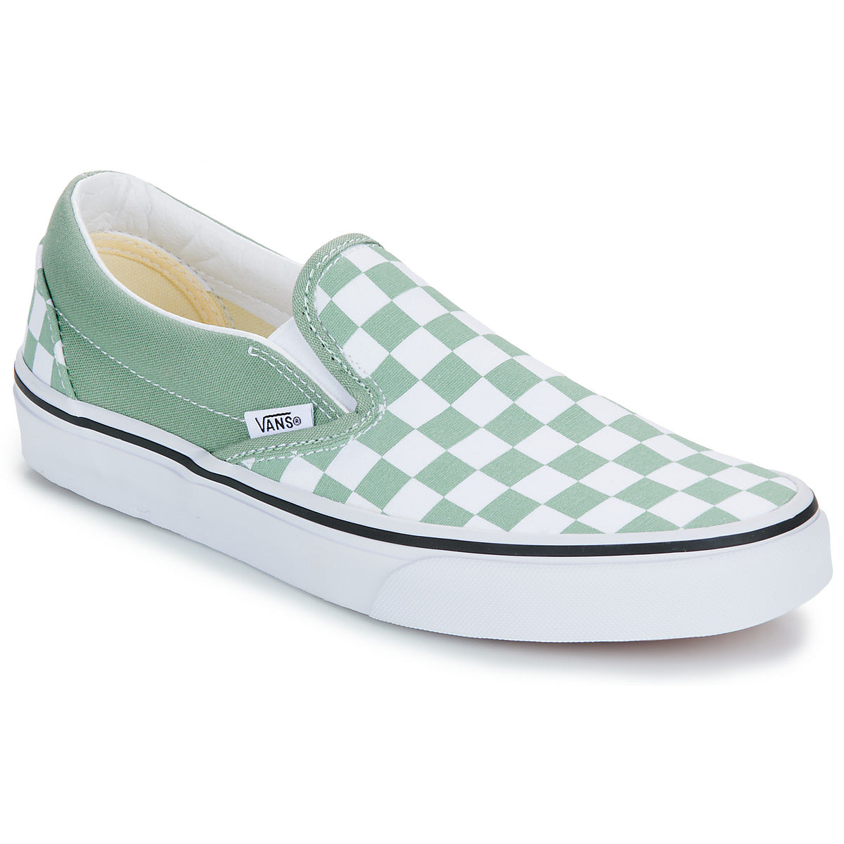 Scarpe Uomo Vans  Classic Slip-On COLOR THEORY CHECKERBOARD ICEBERG GREEN  Verde