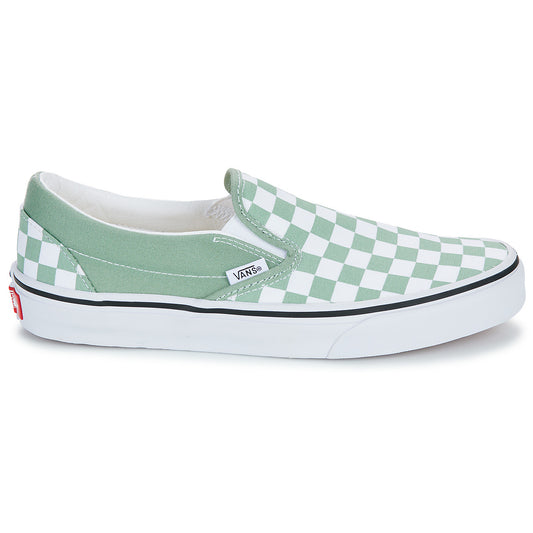 Scarpe Uomo Vans  Classic Slip-On COLOR THEORY CHECKERBOARD ICEBERG GREEN  Verde