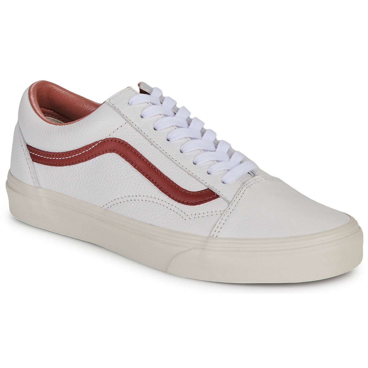 Sneakers Uomo Vans  Old Skool PREMIUM LEATHER RUSSET BROWN  Bianco