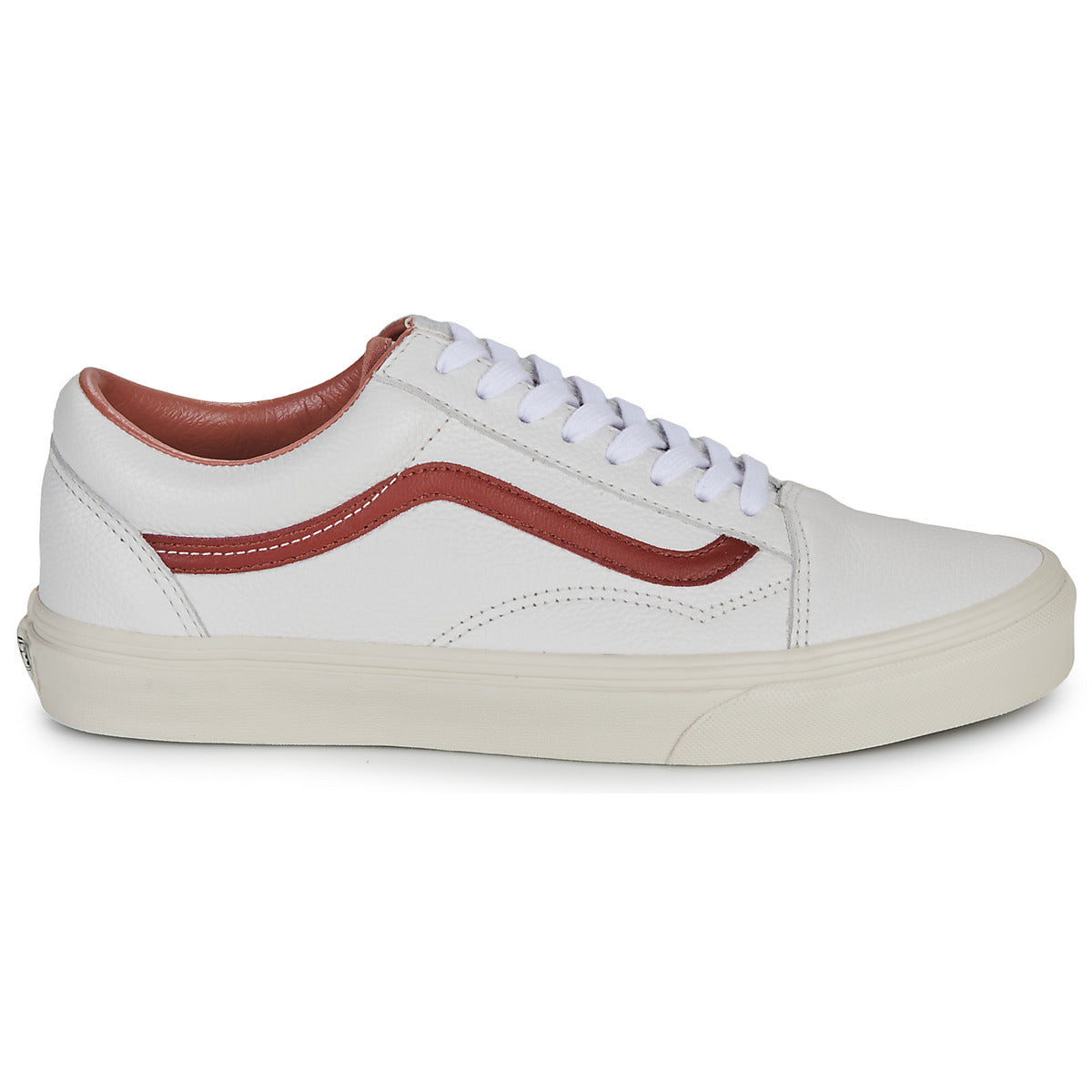 Sneakers Uomo Vans  Old Skool PREMIUM LEATHER RUSSET BROWN  Bianco