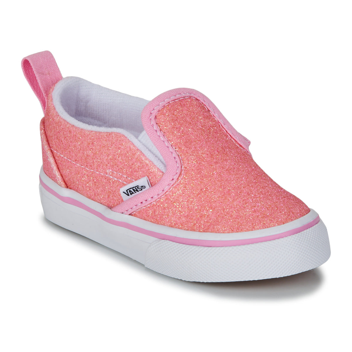 Scarpe bambini ragazza Vans  TD Slip-On V GLITTER PINK  Rosa