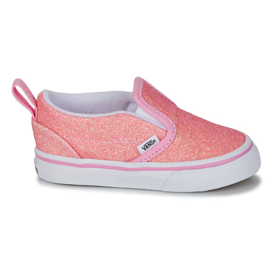 Scarpe bambini ragazza Vans  TD Slip-On V GLITTER PINK  Rosa