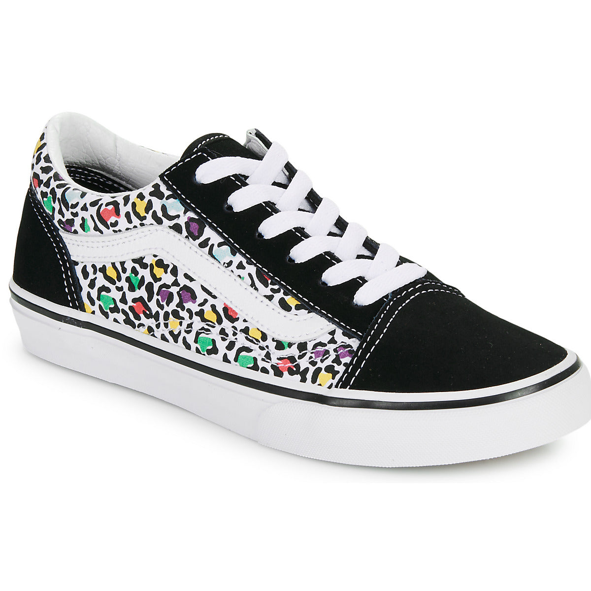 Scarpe bambini ragazza Vans  JN Old Skool ANIMAL POP BLACK/MULTI  Nero