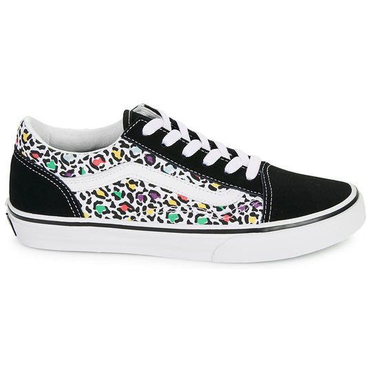 Scarpe bambini ragazza Vans  JN Old Skool ANIMAL POP BLACK/MULTI  Nero