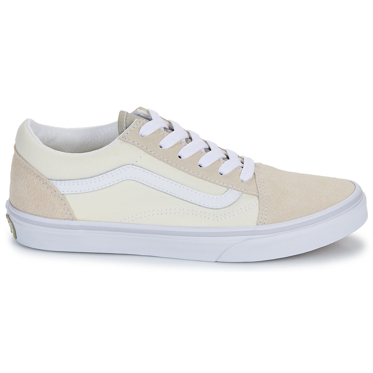 Scarpe bambini ragazzo Vans  JN Old Skool NATURAL BLOCK MULTI/TRUE WHITE  Beige