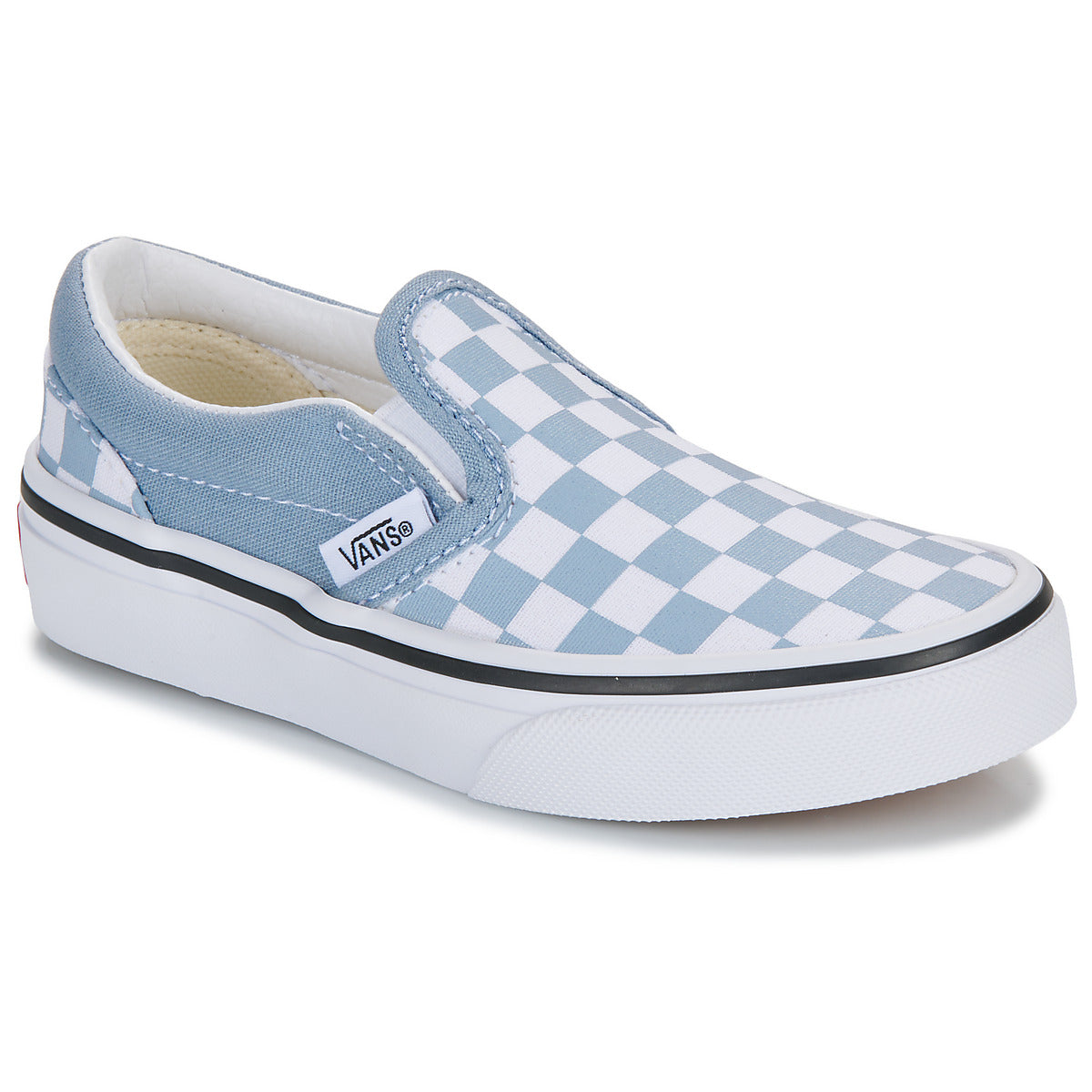 Scarpe bambini ragazza Vans  UY Classic Slip-On COLOR THEORY CHECKERBOARD DUSTY BLUE  Blu