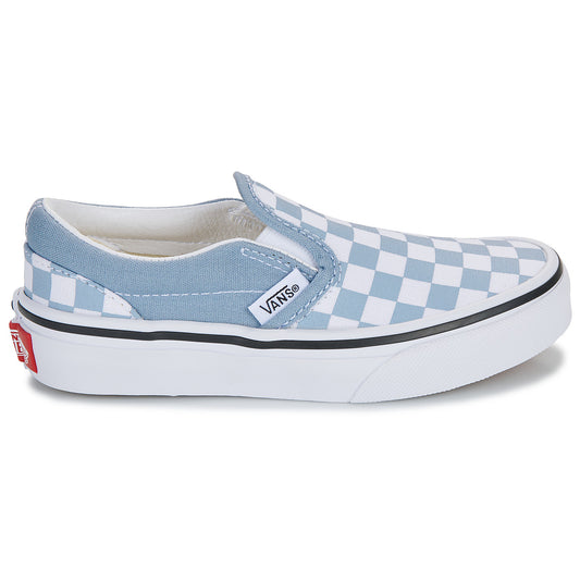 Scarpe bambini ragazza Vans  UY Classic Slip-On COLOR THEORY CHECKERBOARD DUSTY BLUE  Blu