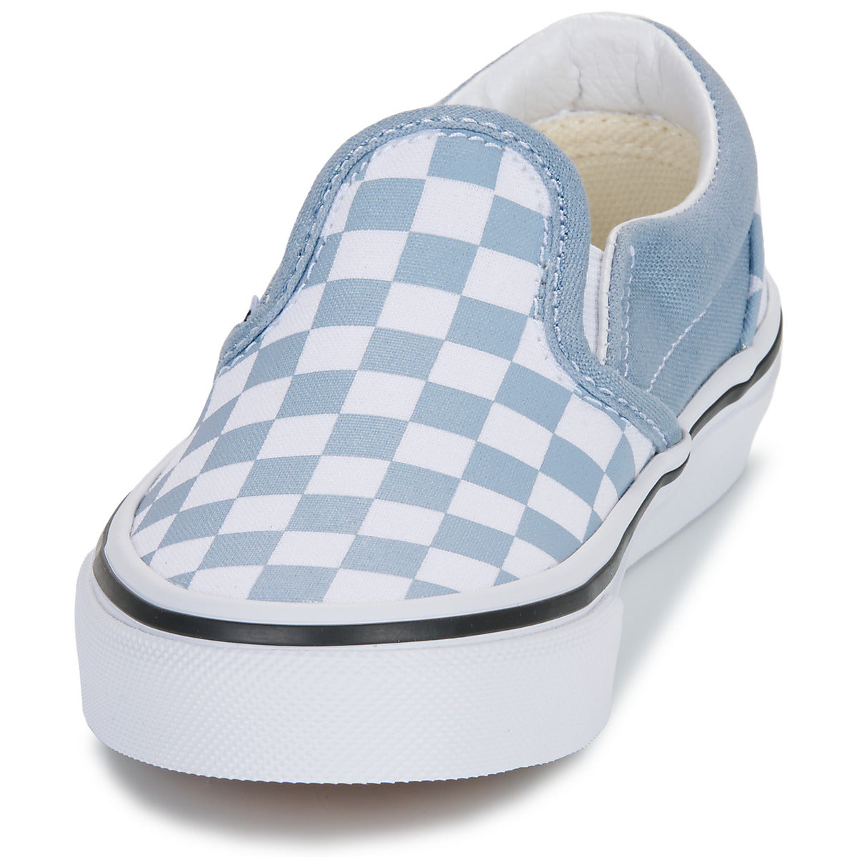 Scarpe bambini ragazza Vans  UY Classic Slip-On COLOR THEORY CHECKERBOARD DUSTY BLUE  Blu