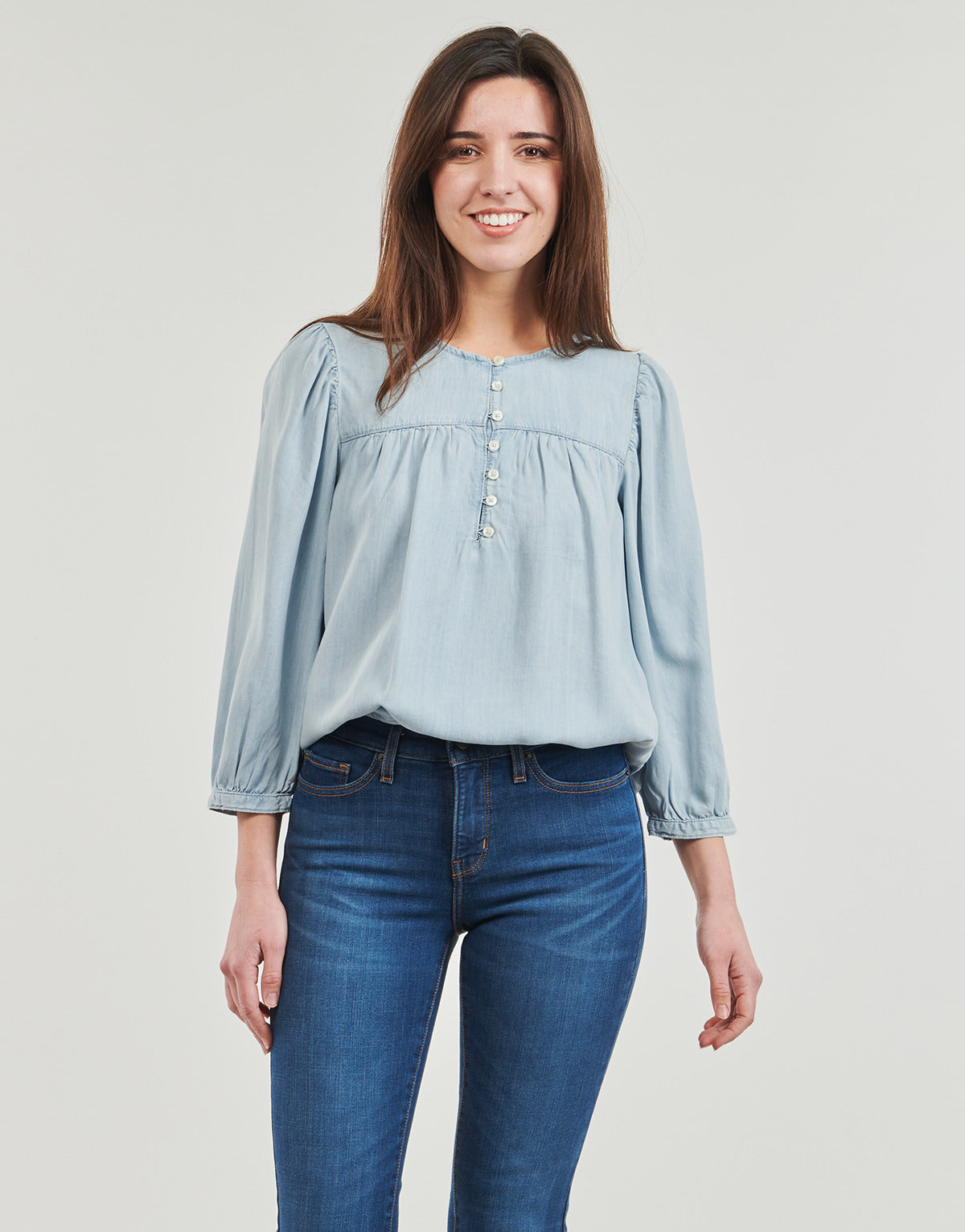 Camicia Donna Levis  HALSEY 3/4 SLV BLOUSE  Blu