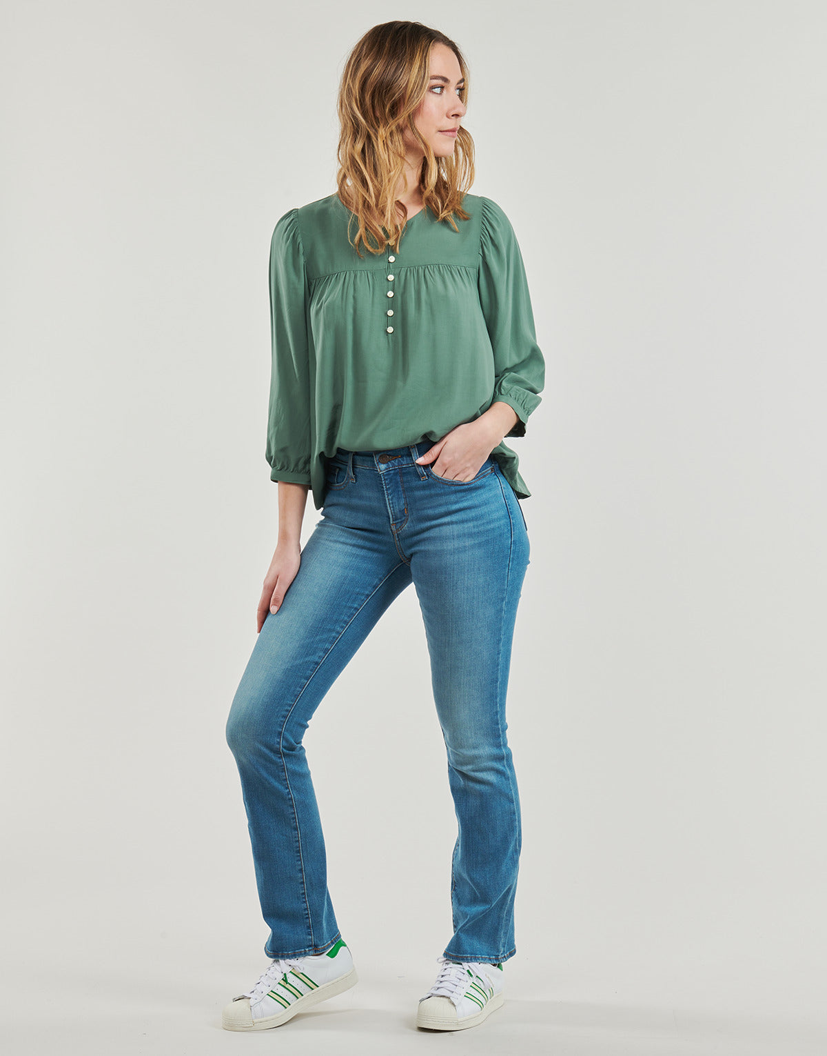 Camicia Donna Levis  HALSEY 3/4 SLV BLOUSE  Verde