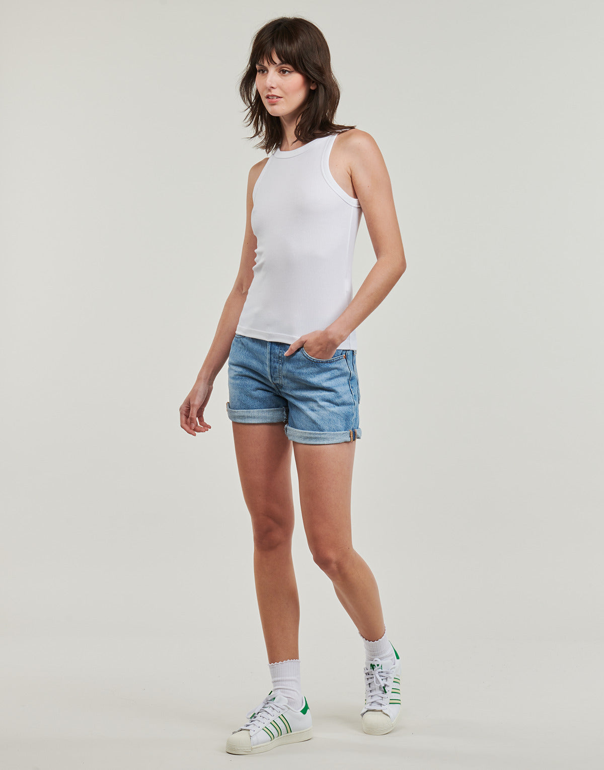 Top Donna Levis  DREAMY TANK  Bianco