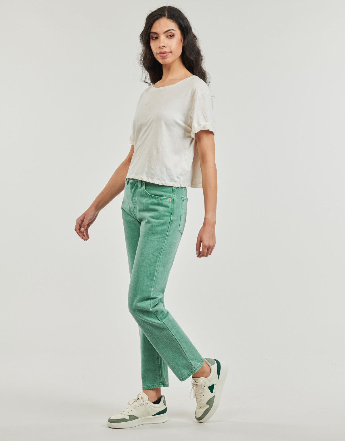 Jeans boyfriend Donna Levis  501® CROP  Verde