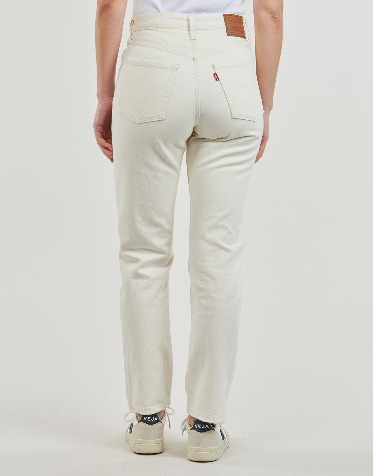 Jeans boyfriend Donna Levis  501® CROP  Bianco