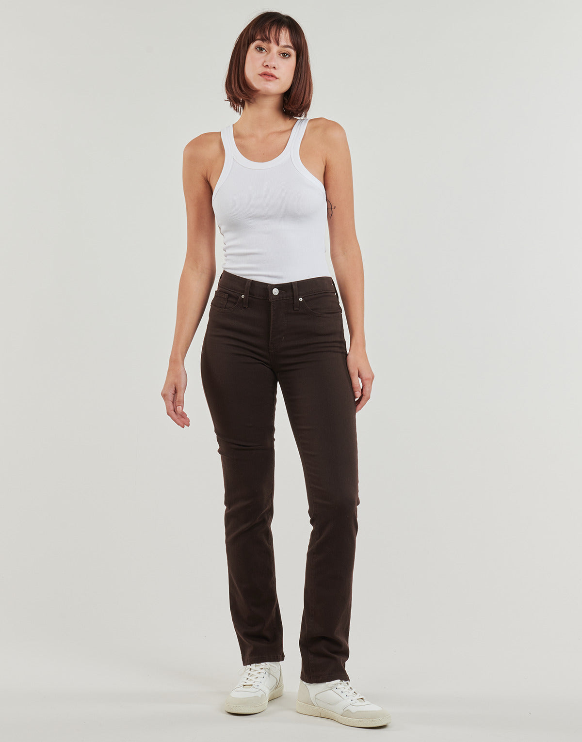 Jeans Donna Levis  314 SHAPING STRAIGHT  Marrone