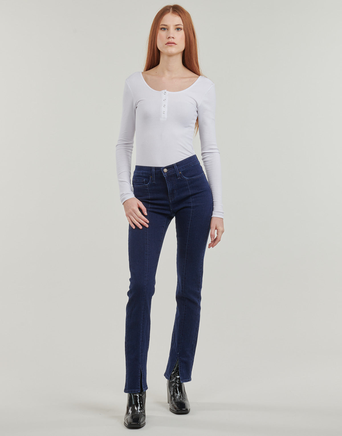 Jeans Donna Levis  314 SHAPING SEAMED STRAIGHT  Blu