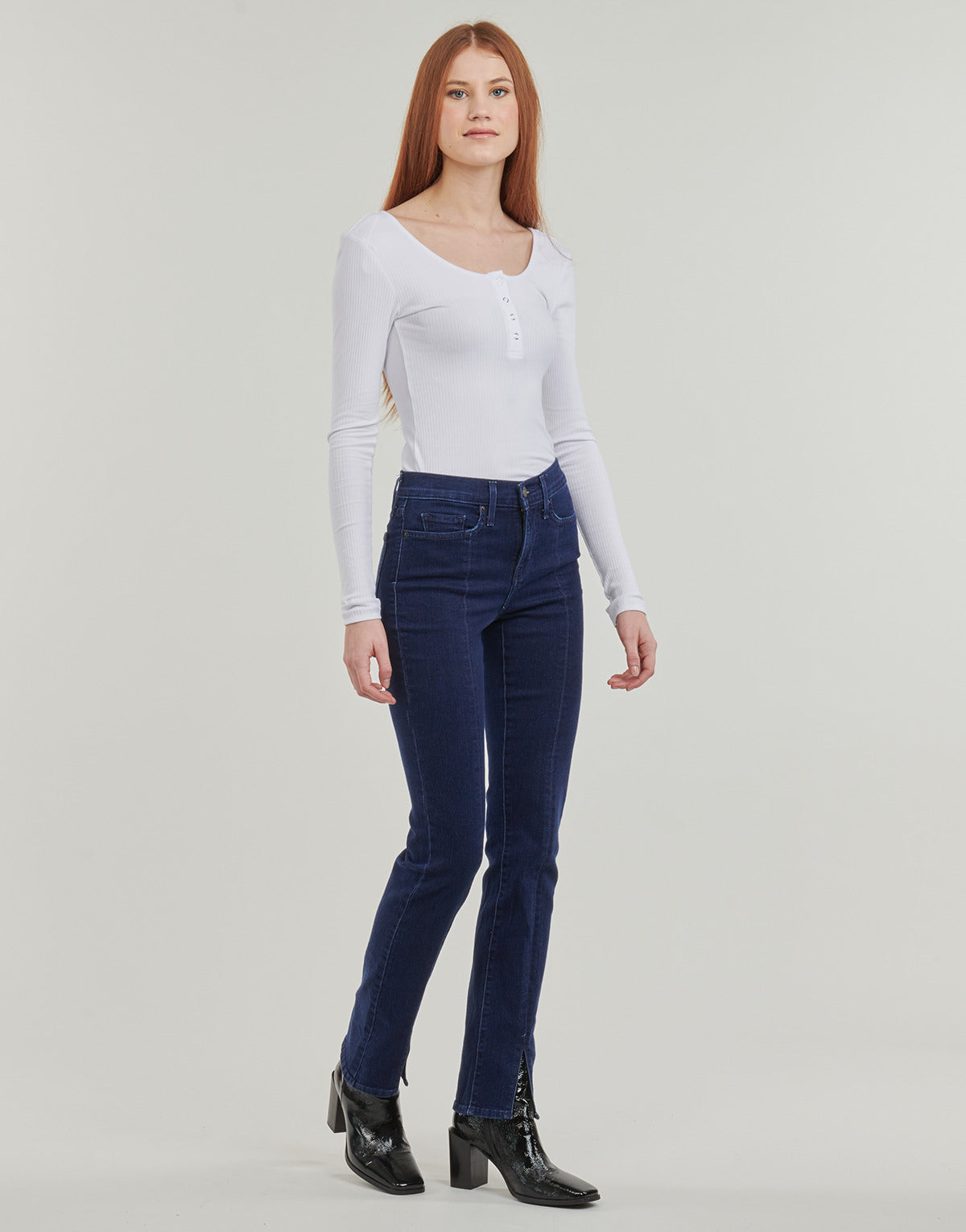 Jeans Donna Levis  314 SHAPING SEAMED STRAIGHT  Blu