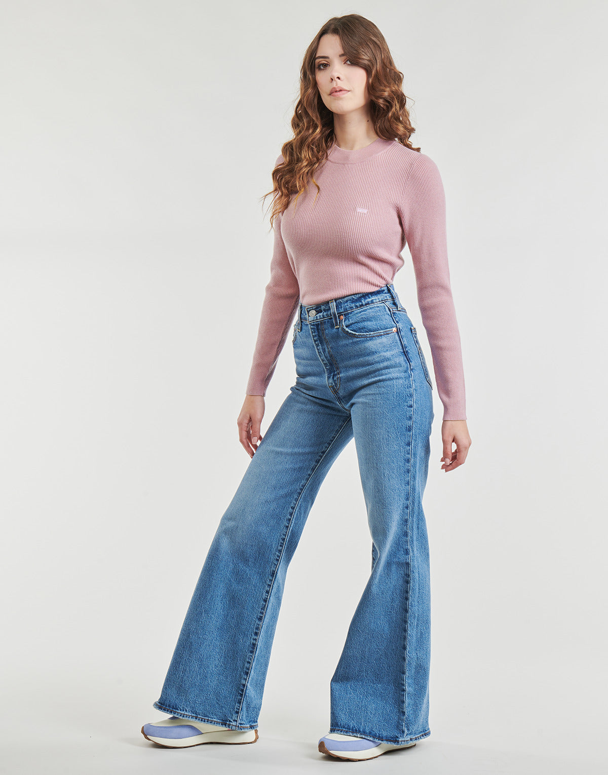 Jeans Donna Levis  RIBCAGE BELLS  Blu